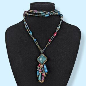 (2/$20) 2-Strand Colourful Enamel Beaded Necklace